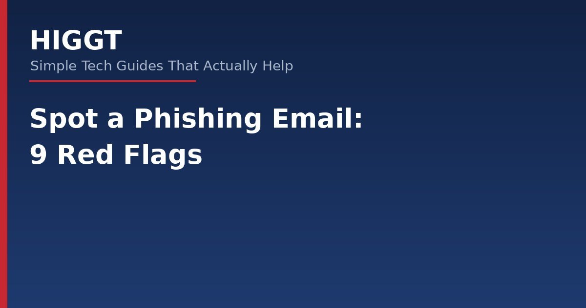 How to spot a phishing email