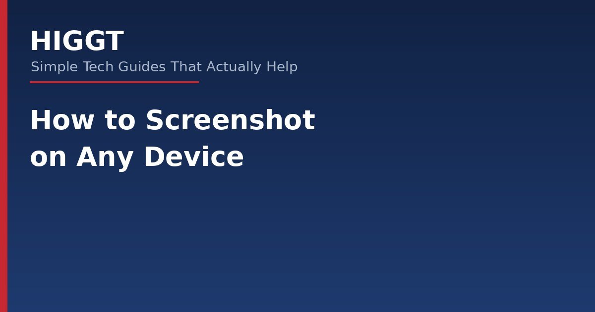 How to take a screenshot on any device