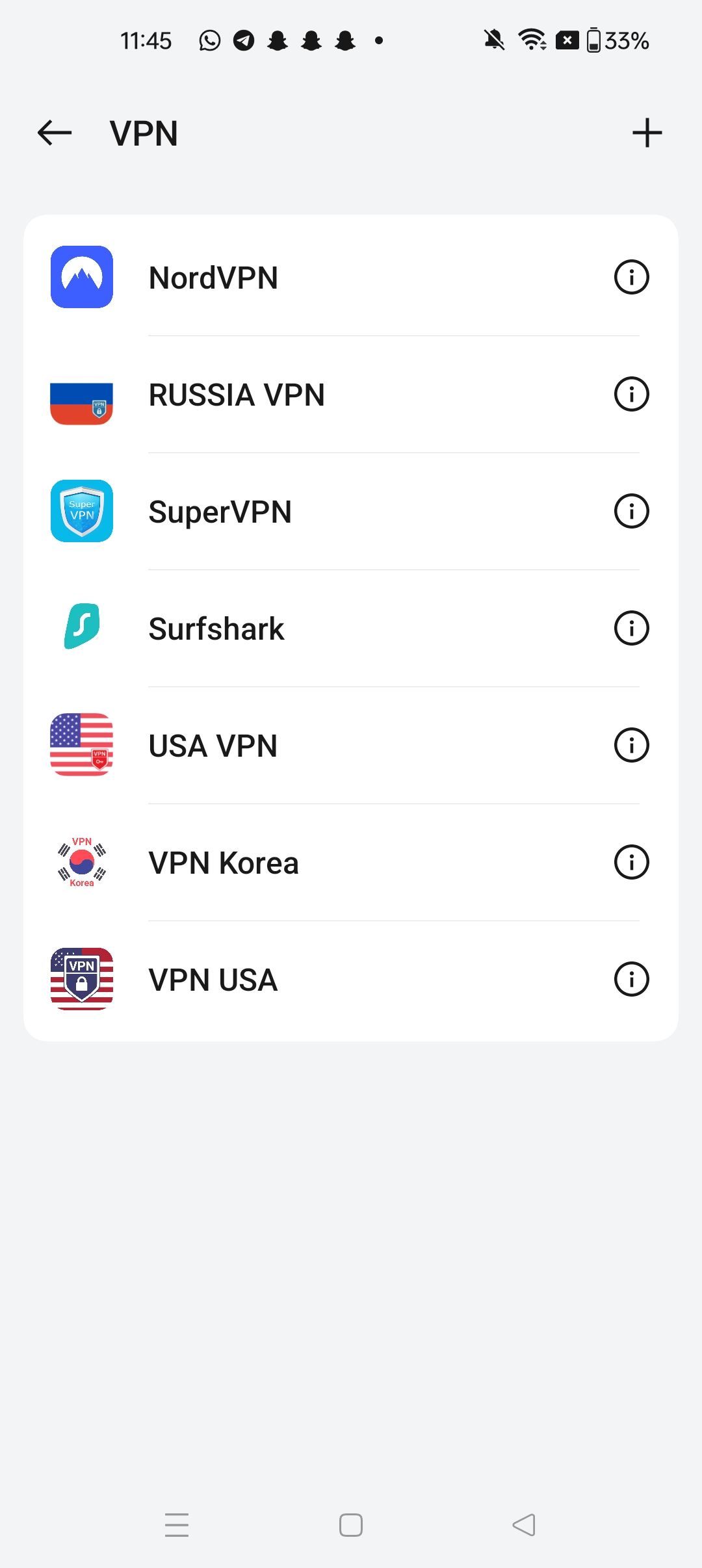 iPhone Settings screen showing the VPN option